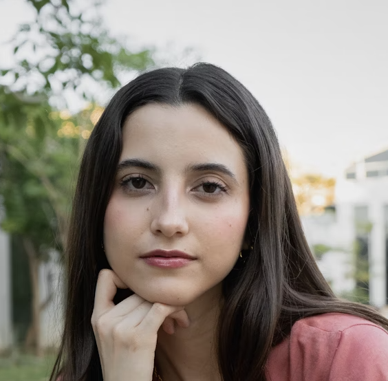 Brunette woman outdoor portrait